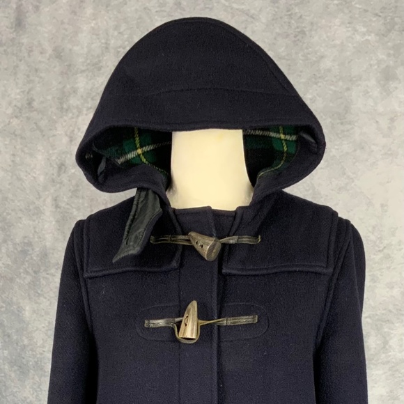 RARE Vintage 80s Brooks Brothers Wool Hooded Duffle Coat 44 , size XL - Picture 3 of 11